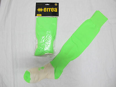 ERREA' calzettoni calcio con piede modello A410 ADULT colore VERDE FLUO KIT da 20 PAIA - dodo.club