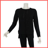 CAFèNOIR maglione donna girocollo con traforo C7JM0014 N001 NERO inverno 2021