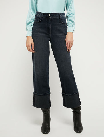 PENNYBLACK pantaloni donna jeans maxi risvolto ONDE 31840722 1 BLU inverno 2022