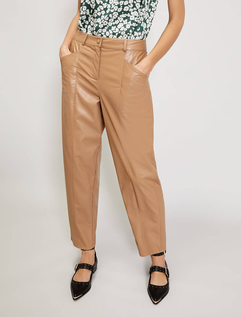 PENNYBLACK  pantalone donna carrot ecopelle DIARIO 37840121 1 BEIGE inverno 2021