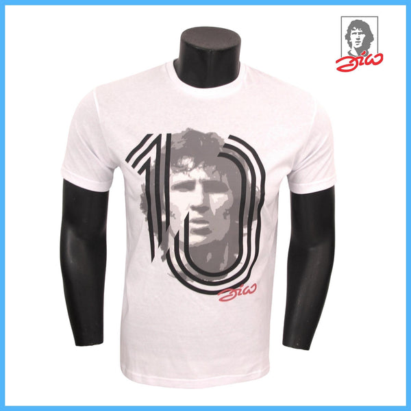 Loja do ZICO t-shirt UOMO art. "number 10 FACE" colore bianco, in cotone, taglia ADULTO