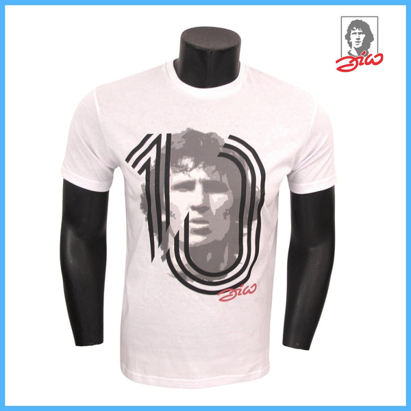 Loja do ZICO t-shirt UOMO art. "number 10 FACE" colore bianco, in cotone, taglia JUNIOR