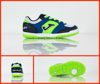 Thumbnail for JOMA scarpe calcetto bimbo INDOOR TOP FLEX JR 805 colore AZZURRO/BIANCO giugno 2018