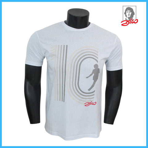 Loja do ZICO t-shirt UOMO art. "NUMBER 10 BIG" colore bianco, in cotone, taglia JUNIOR