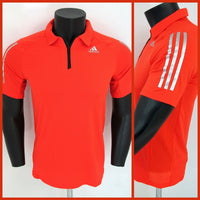 Thumbnail for ADIDAS polo uomo manica corta COOL365 S18256 colore ARANCIO estate 2016