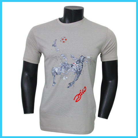 Loja do ZICO - t-shirt UOMO art. "La ROVESCIATA" colore grigio chiaro, in cotone, taglia ADULTO