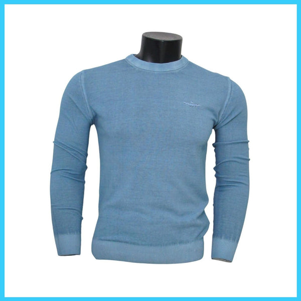 AERONAUTICA MILITARE maglione uomo 231MA1430L496 21269 CELESTE estate 2023