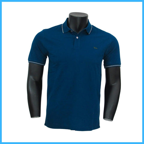 HARMONT & BLAINE polo uomo manica corta LNH032 020862 808 BLU estate 2022