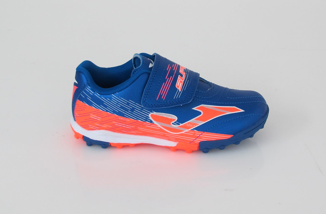 JOMA scarpe calcetto turf bimbo velcro SUPERCOPA 2204 SCJS2204TFV AZZURRO 2022
