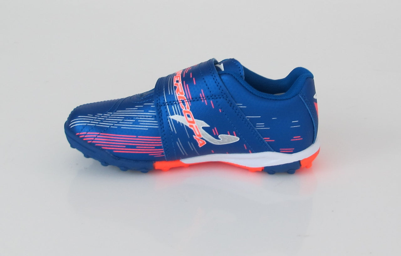 JOMA scarpe calcetto turf bimbo velcro SUPERCOPA 2204 SCJS2204TFV AZZURRO 2022