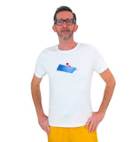 PEUTEREY t-shirt uomo stampata SORBUS G PEU430199012130 BIAOF BIANCO estate 2022