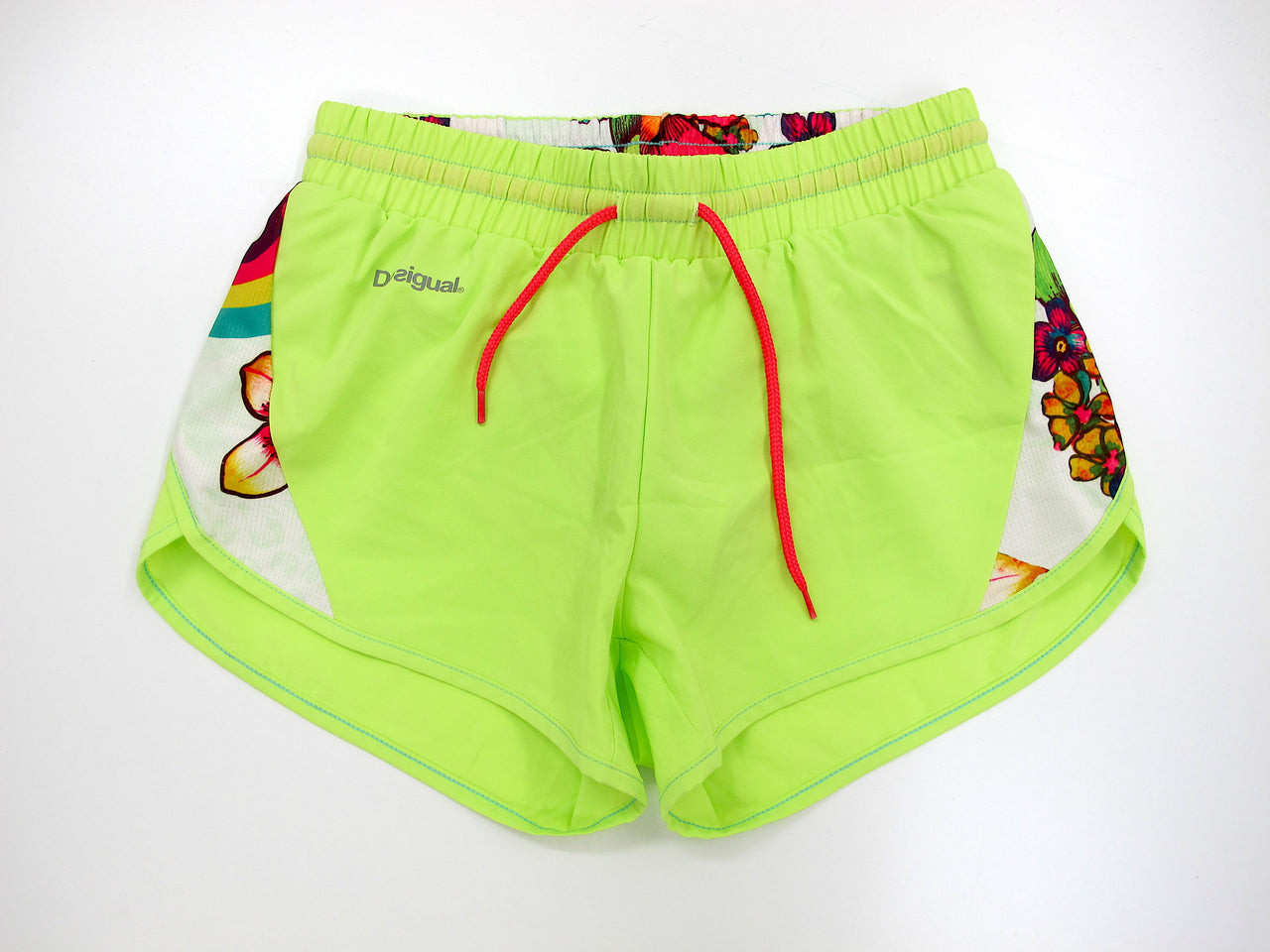 DESIGUAL short sportivi donna FR SHORT 60P2SA4 4140 colore VERDE FLUO estate 2016