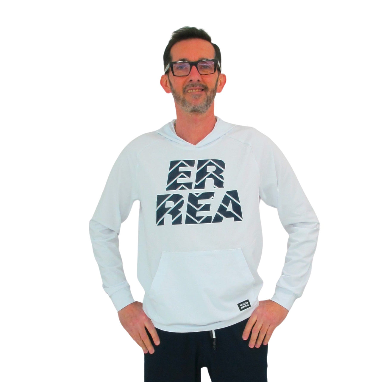 ERREA' REPUBLIC felpa uomo cappuccio GRAPHIC R25G0Q0Z00010 BIANCO estate 2022
