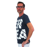ERREA' REPUBLIC t-shirt uomo maxi stampa GRAPHIC R25M0G0C00090 BLU estate 2022