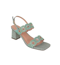 Thumbnail for MENBUR sandali donna simil pelle glitterata tacco 22989 0057 MENTA estate 2022