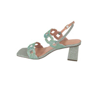 Thumbnail for MENBUR sandali donna simil pelle glitterata tacco 22989 0057 MENTA estate 2022