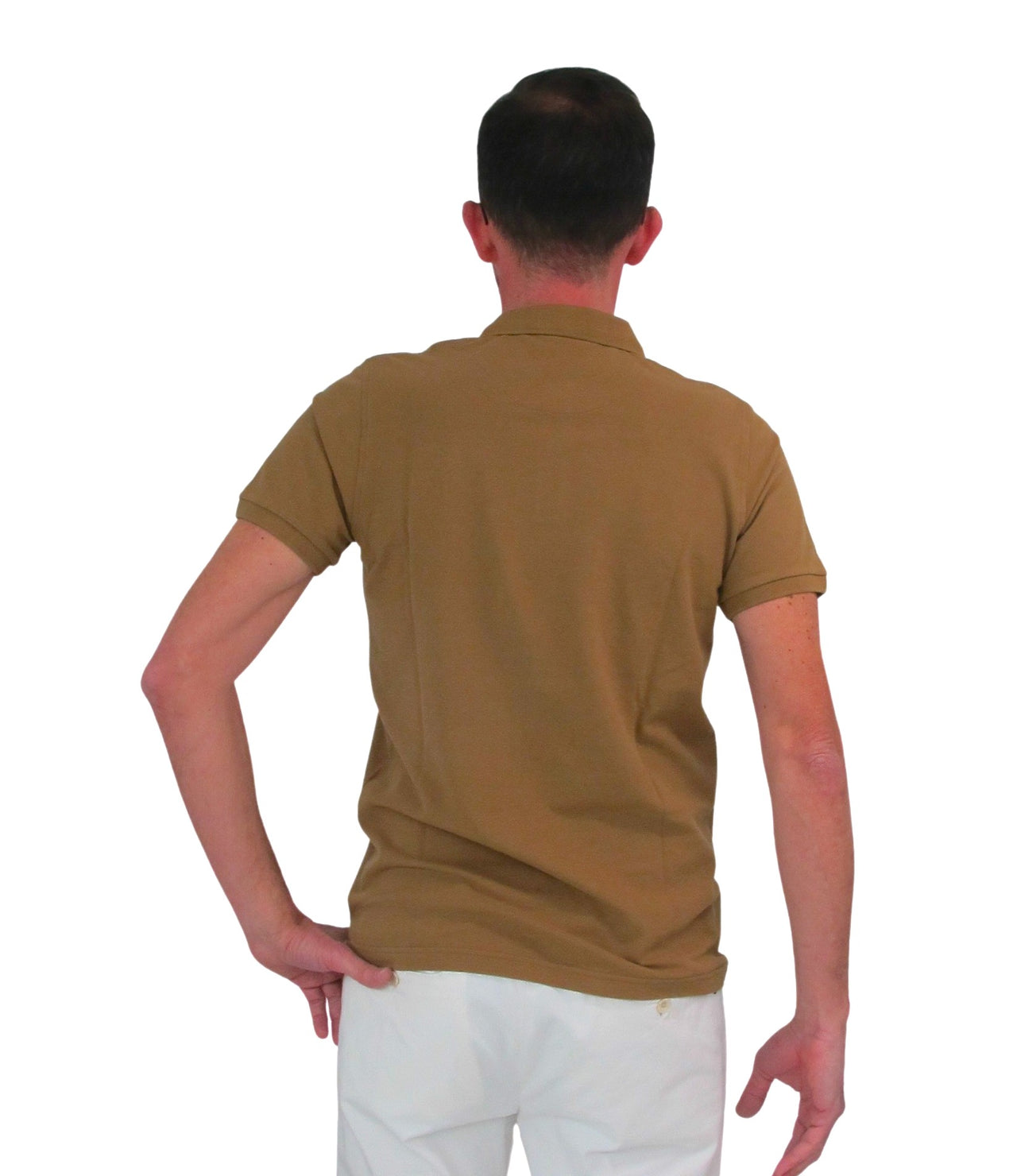 MANUEL RITZ polo uomo con taschino 3232M577 223343 24 BEIGE SCURO estate 2022