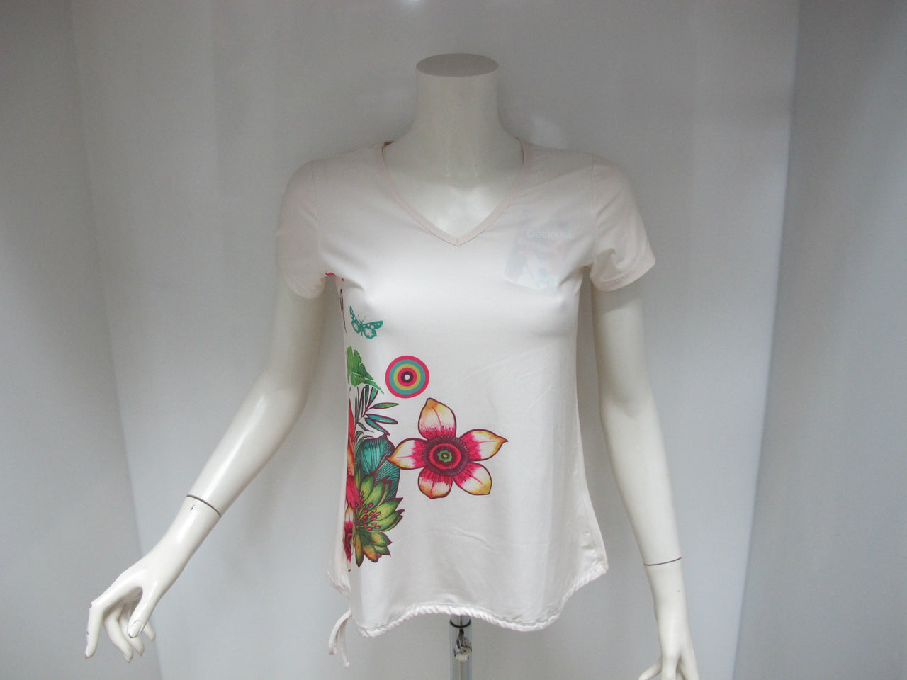 DESIGUAL t-shirt donna manica corta modello 60T2SD1-1013 colore BEIGE estate 2016 - dodo.club - 1