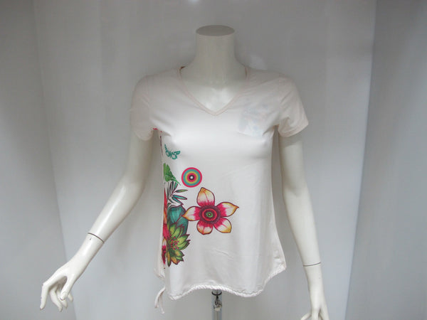 DESIGUAL t-shirt donna manica corta modello 60T2SD1-1013 colore BEIGE estate 2016 - dodo.club - 1