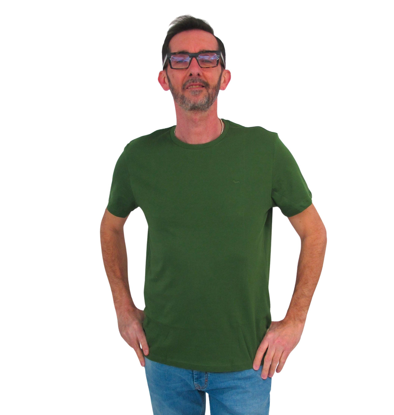 HARMONT&BLAINE t-shirt uomo manica corta IRH155 021147 629 VERDE estate 2023