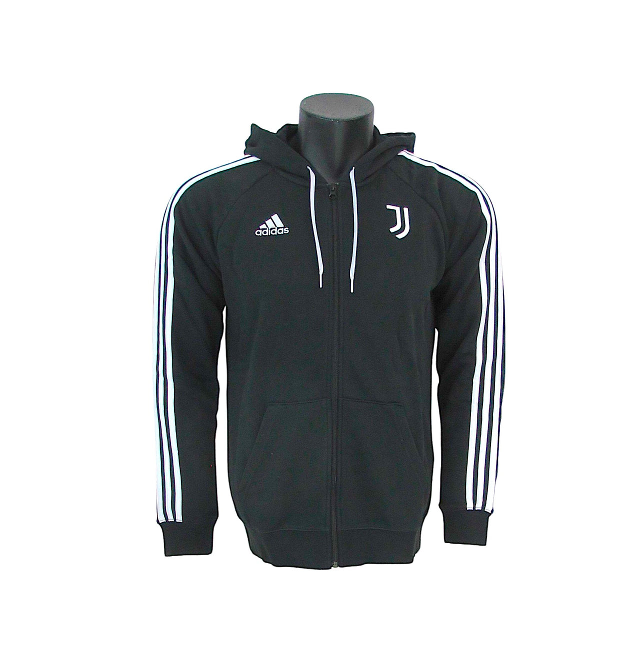 ADIDAS felpa uomo tuta allenamento JUVE DNA FZ HD HD8875 NERO BIANCO campionato 2022 2023