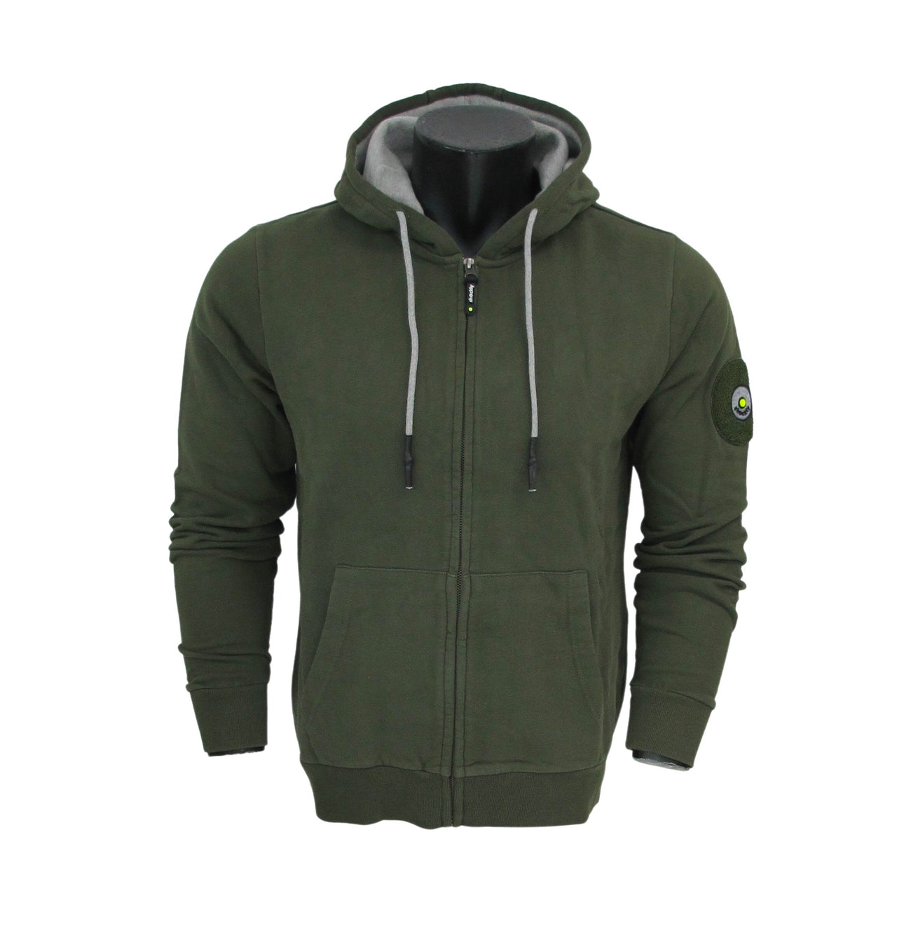 SHOCKLY felpa uomo cotone cappuccio zip F EASY ZIP 5F4007 VERDE inverno 2022