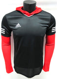 ADIDAS maglia calcio allenamento modello TANF JSY BL SET B47658 colore NERO/ROSSO dicembre 2016 - dodo.club - 2