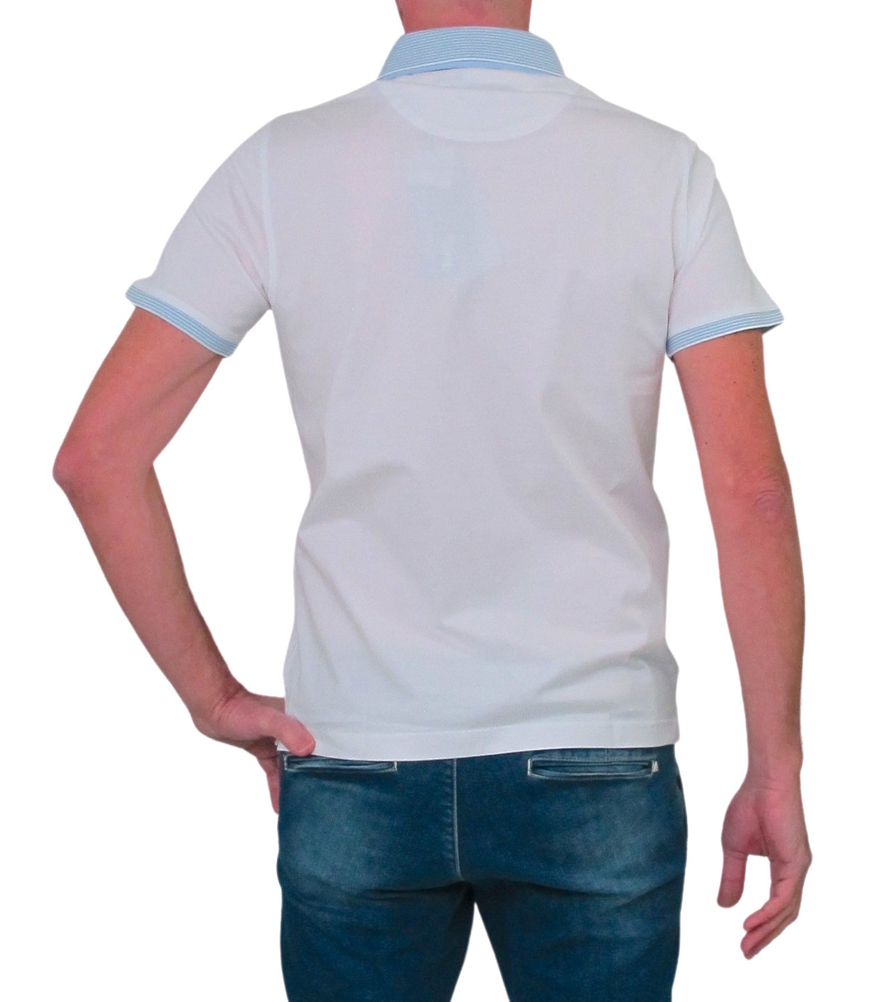 HARMONT & BLAINE polo uomo cotone LNJ188 020455 100 BIANCO CELESTE estate 2023