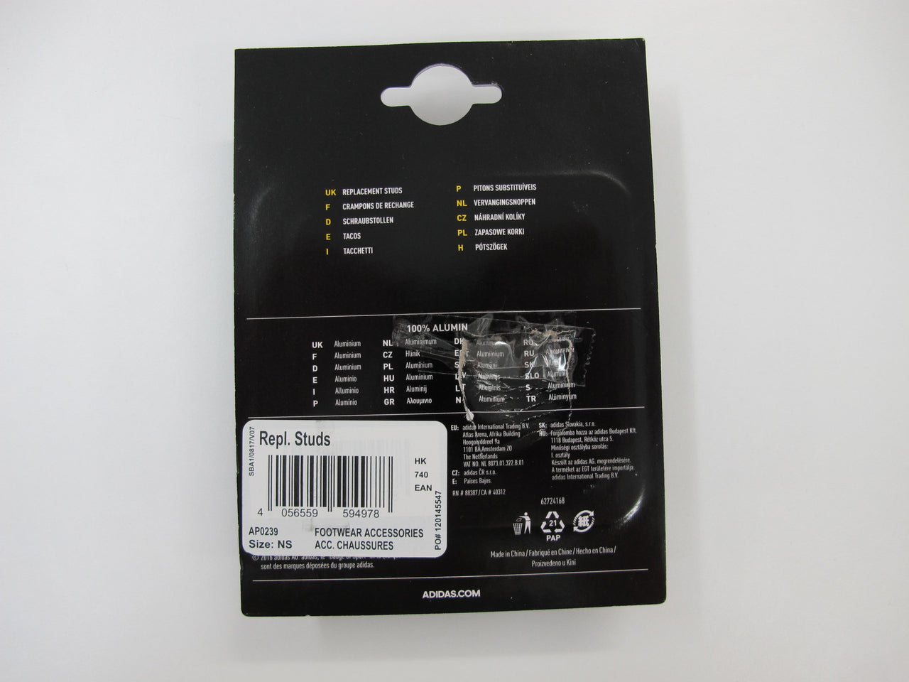 ADIDAS tacchetti calcio REPLACEMENTS STUDS AP0239 confezione da 12 pezzi