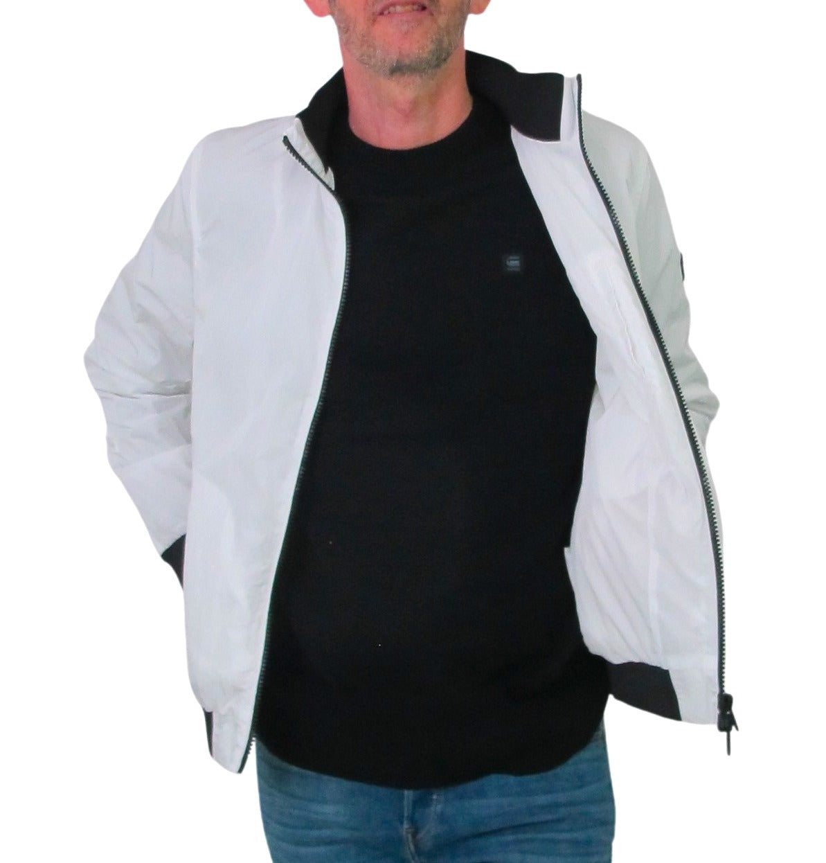 PEUTEREY giubbino uomo bomber AGNEL PEU464801181834 730 BIANCO estate 2023
