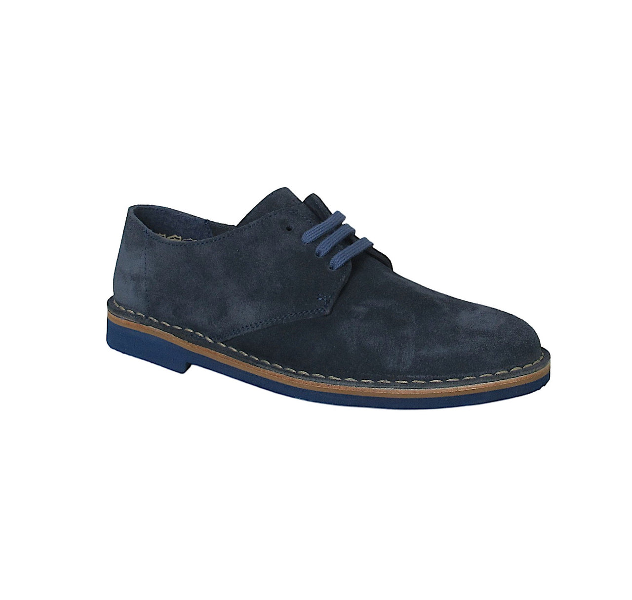 FRAU scarpe uomo derby stringata 2571 CASTORO EVA JEANS BLU estate