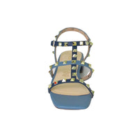 Thumbnail for MENBUR sandali donna flat bassi cinturino borchie 24146 0051 BLUETTE estate 2023