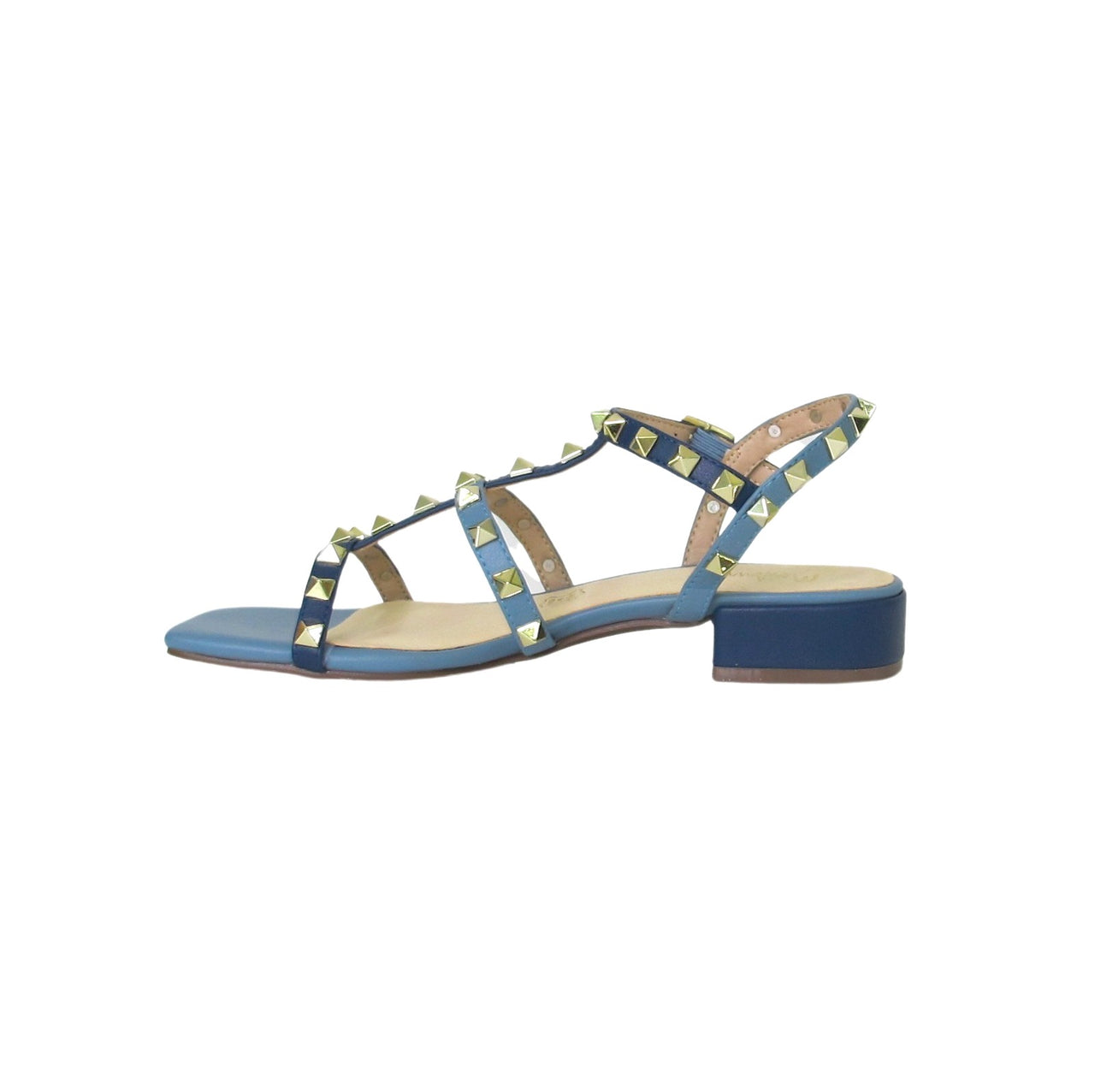 MENBUR sandali donna flat bassi cinturino borchie 24146 0051 BLUETTE estate 2023