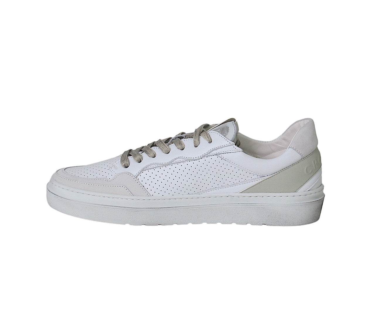 CROMIER scarpe sneaker uomo a vaschetta 8C49 NAPPAFANCY BIANCO estate 2021