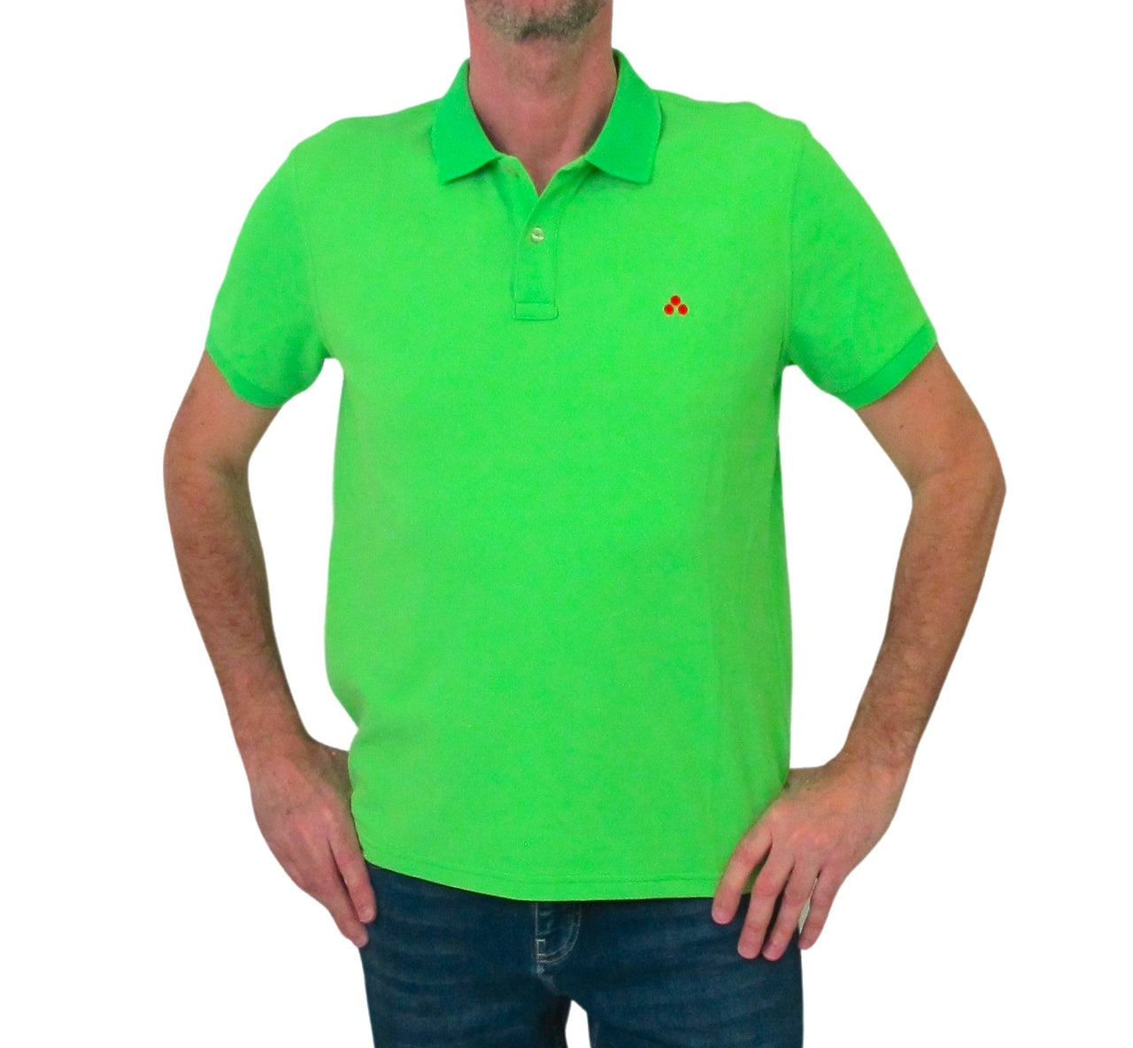 PEUTEREY polo uomo PLANTAGO PEU426199011993 681 VERDE FLUO estate 2023