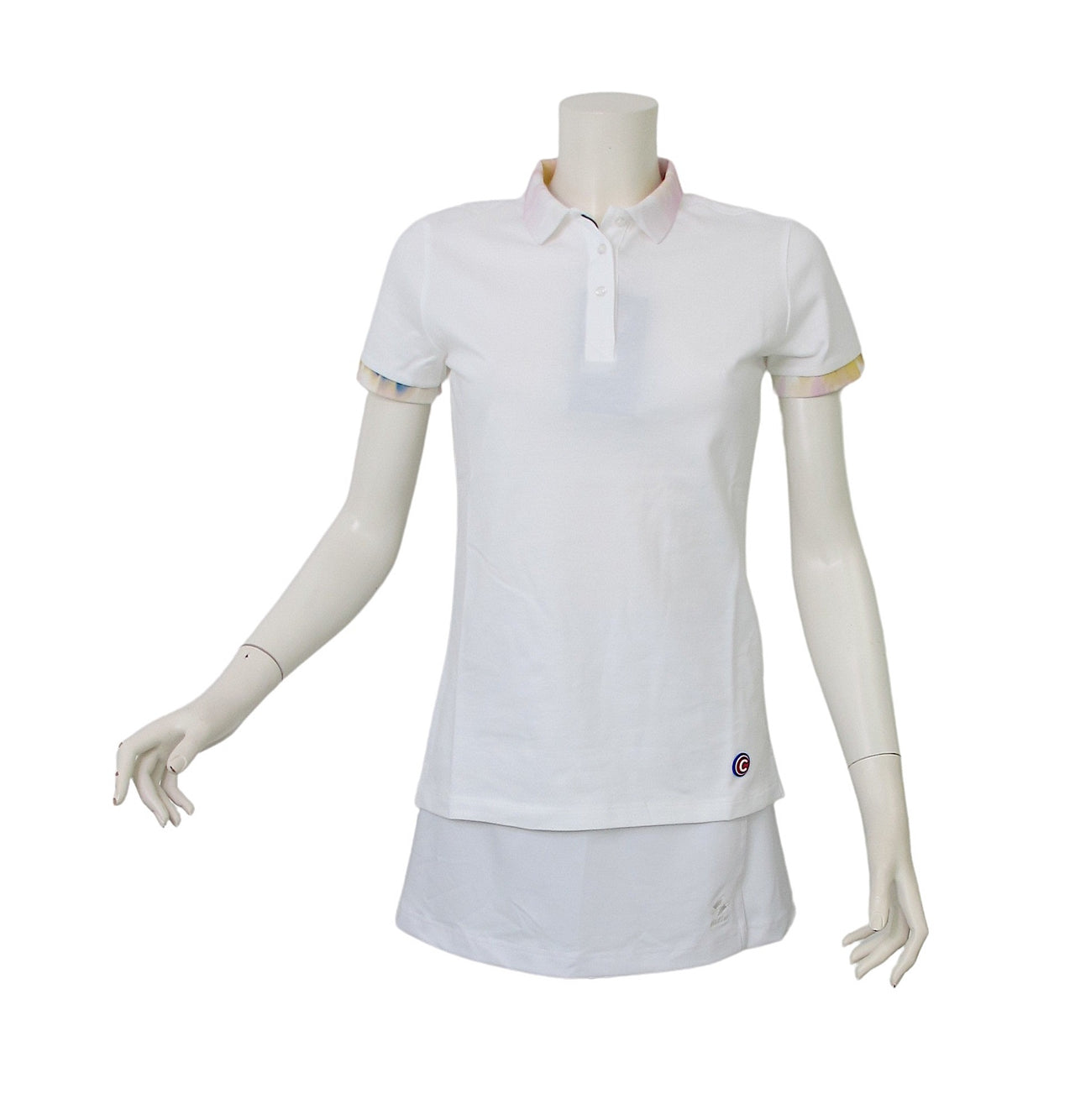 COLMAR polo donna manica corta tie dye 8706 4SH MONDAY 01 BIANCO estate 2021