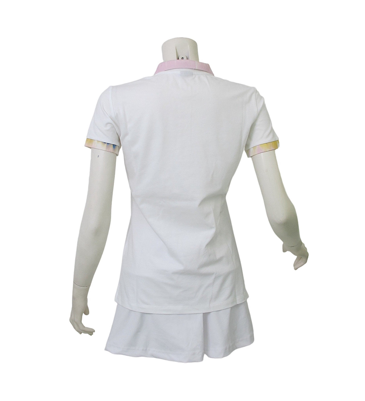 COLMAR polo donna manica corta tie dye 8706 4SH MONDAY 01 BIANCO estate 2021