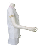 COLMAR polo donna manica corta tie dye 8706 4SH MONDAY 01 BIANCO estate 2021