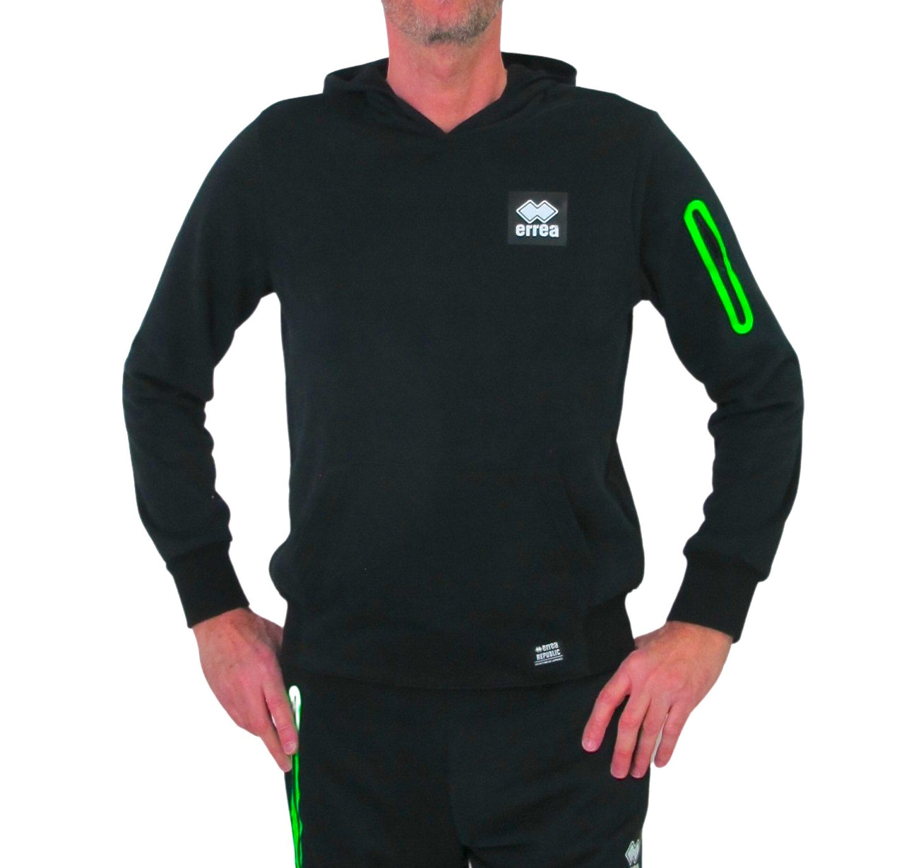 ERREA' REPUBLIC felpa uomo cappuccio BLACK BOX R27G0B0Z00120 NERO estate 2023