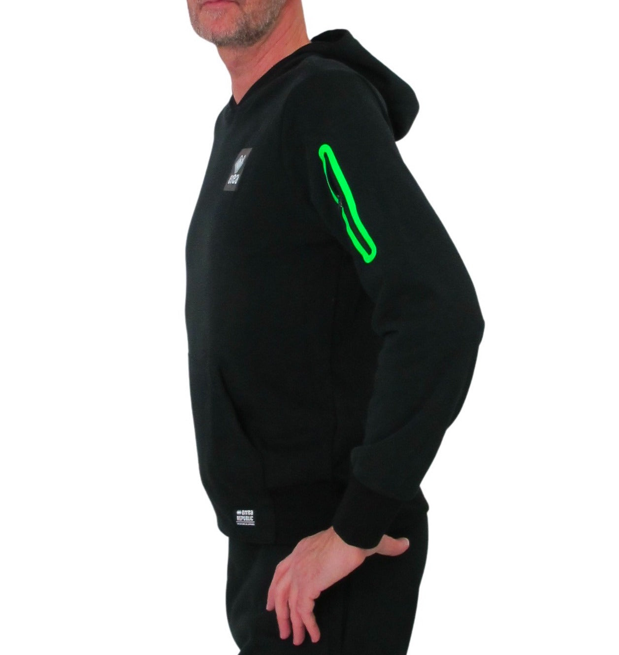 ERREA' REPUBLIC felpa uomo cappuccio BLACK BOX R27G0B0Z00120 NERO estate 2023