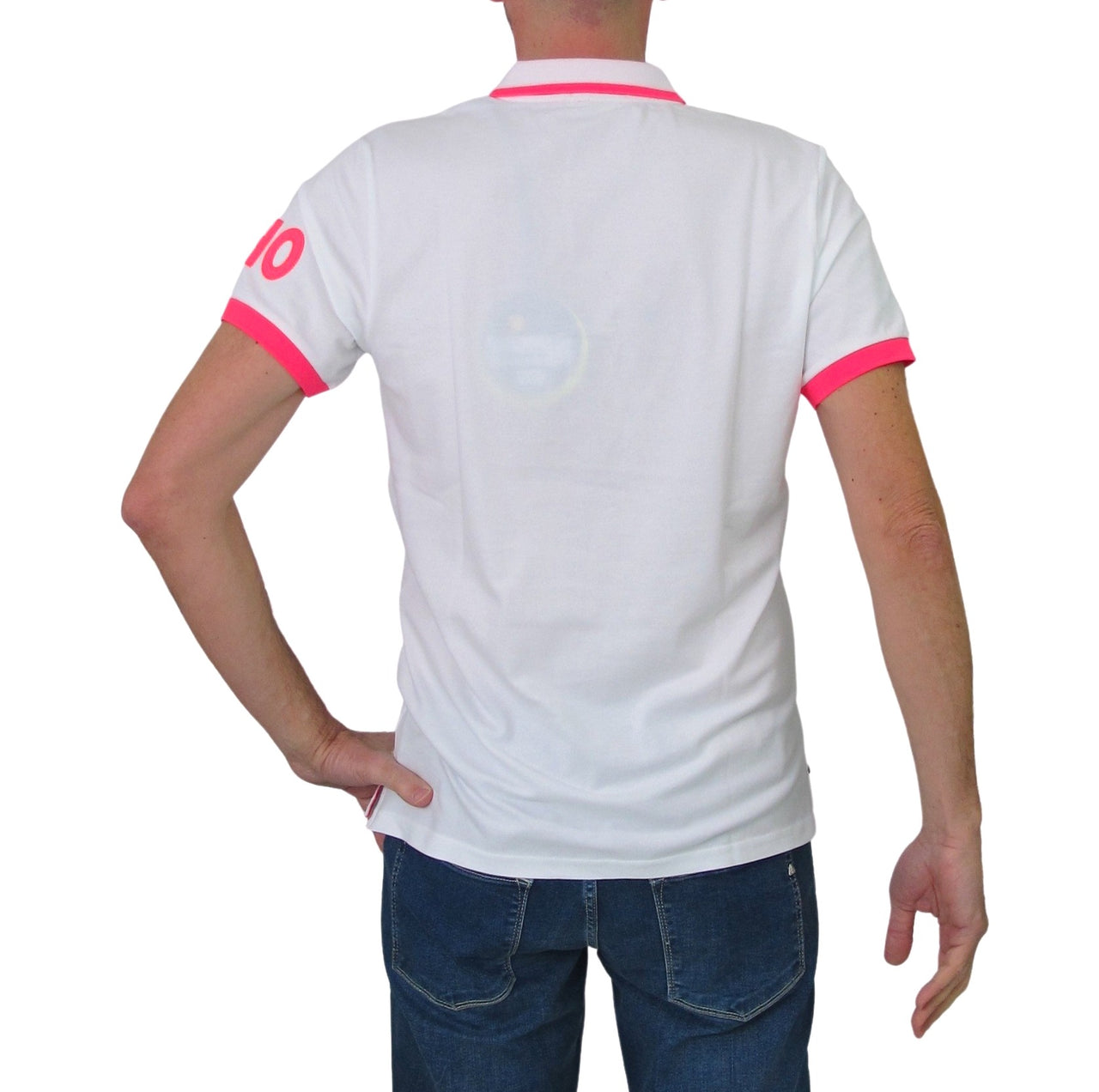 SHOCKLY polo uomo manica corta POLO SHO 6X7401 WHITE PINK BIANCO estate 2023