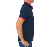 SHOCKLY polo uomo manica corta cotone POLO FLUO 6X8010 NIGHT BLU estate 2023