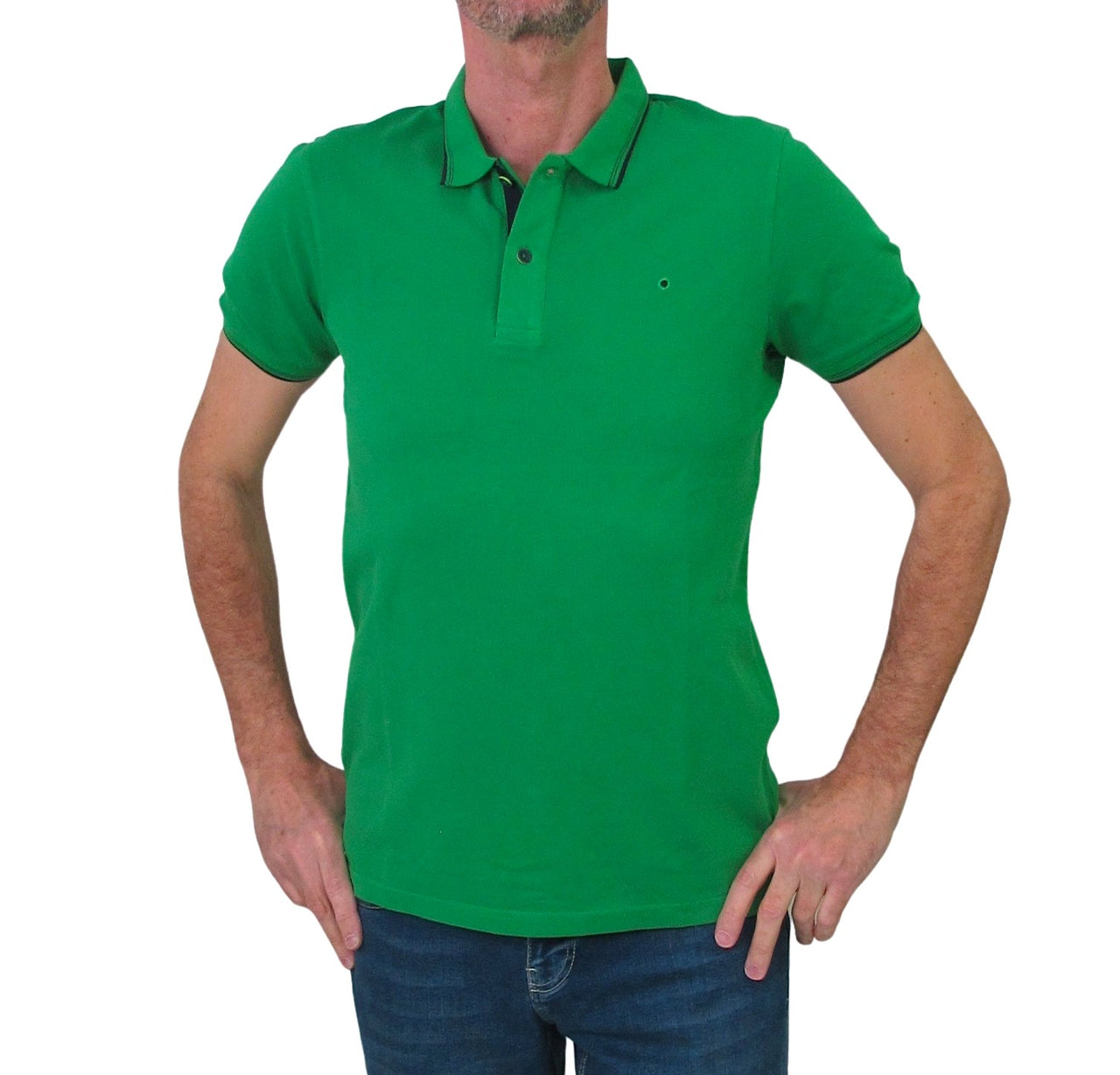 SHOCKLY polo uomo manica corta cotone POLO CLEAN 6X1122 GREEN VERDE estate 2023