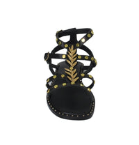 Thumbnail for CAFéNOIR sandali donna flat  bassi cinturino C1GN1010 N001 NERO ORO estate 2021