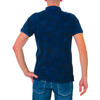 Thumbnail for SHOCKLY polo uomo manica corta POLO CAMOUFLOWER 6X4117 INDIGO BLU estate 2023