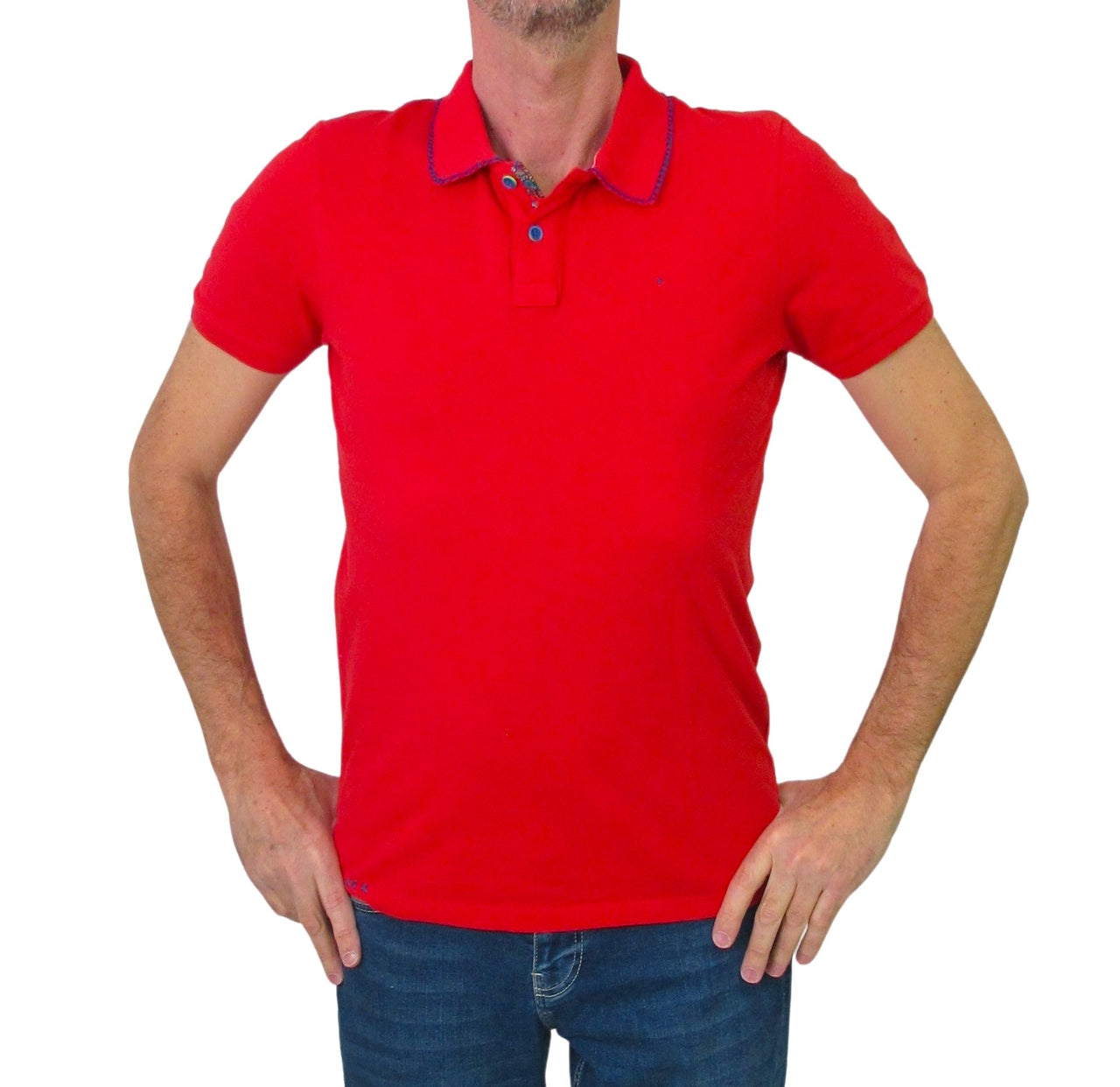 SHOCKLY polo uomo cotone manica corta POLO HAND PLACKET 6X9029 ROSSO estate 2023