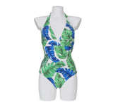 MC2 SAINT BARTH costume donna intero MARYLIN BANANA LEAF 01 BIANCO VERDE estate 2021