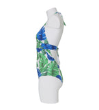 MC2 SAINT BARTH costume donna intero MARYLIN BANANA LEAF 01 BIANCO VERDE estate 2021