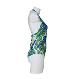 MC2 SAINT BARTH costume donna intero MARYLIN BANANA LEAF 01 BIANCO VERDE estate 2021