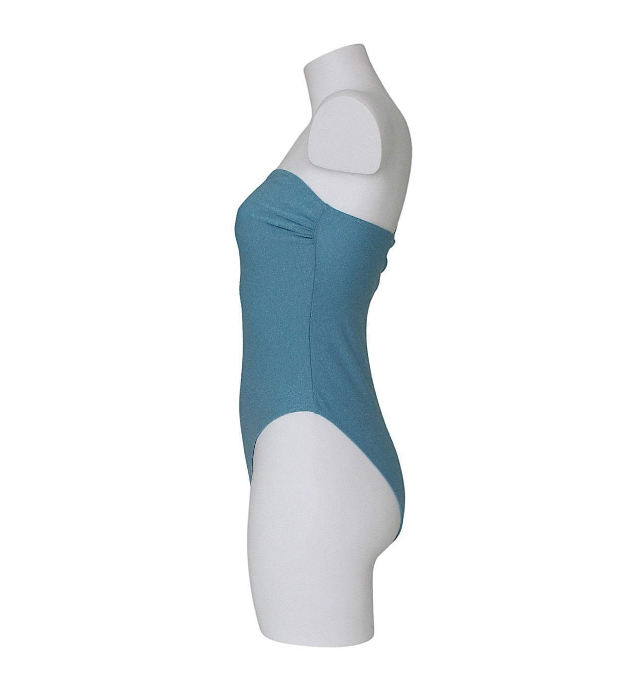 MC2 SAINT BARTH costume donna intero monospalla TESS LUX31 CELESTE GLITTER  estate 2021